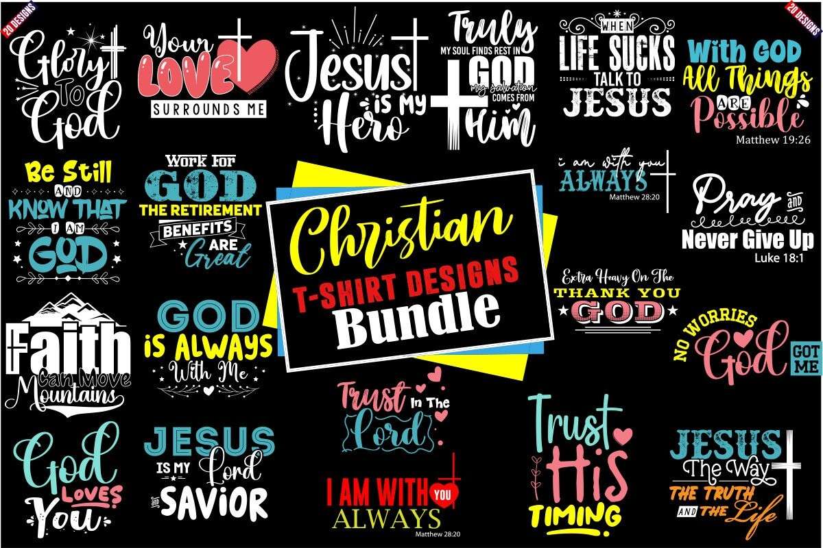 Christian T-Shirt Designs Bundle