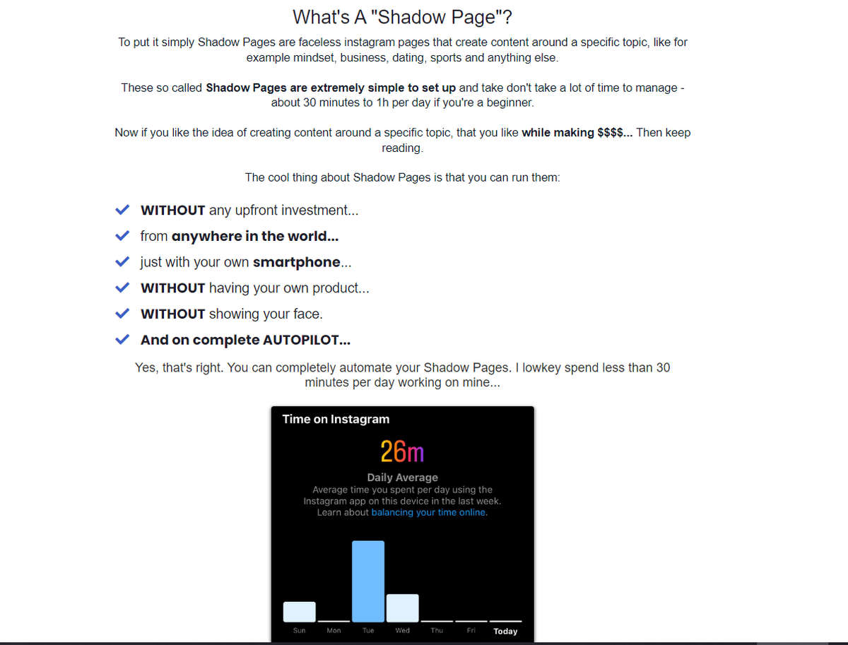Shadow Pages Course