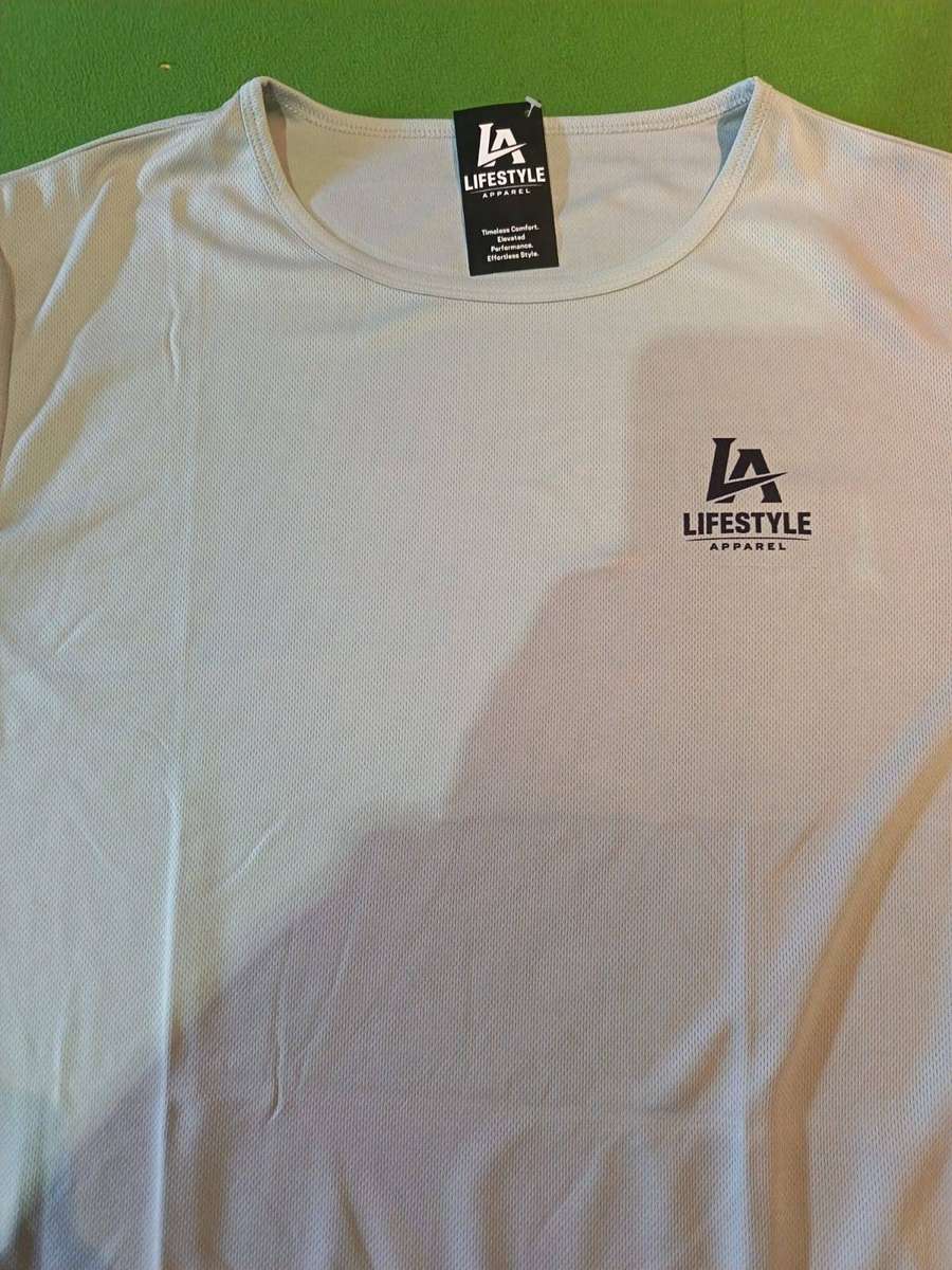 LA Lifestyle Apparel Performance Gym Tee  Light Grey