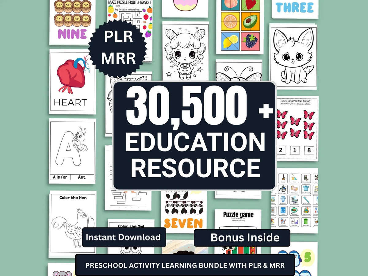 30,500+ Kids Learning Activities Bundle: Homeschool & Classroom