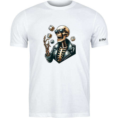 Lifestyle Apparel Skull & Dice T-shirt (S) 100% Combed Cotton