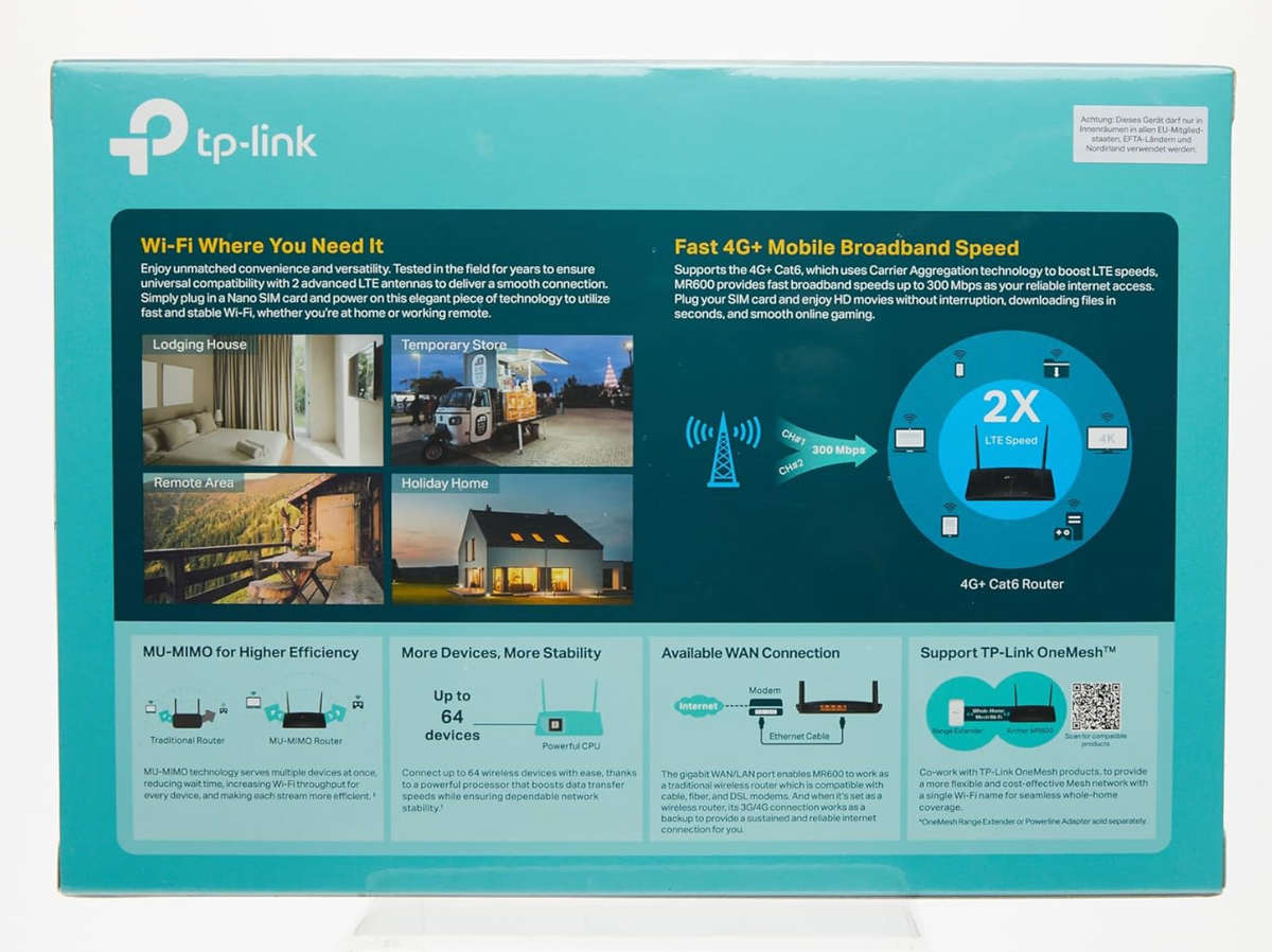 tp-link 4G+ AC1200 Dual Band Gigabit Router