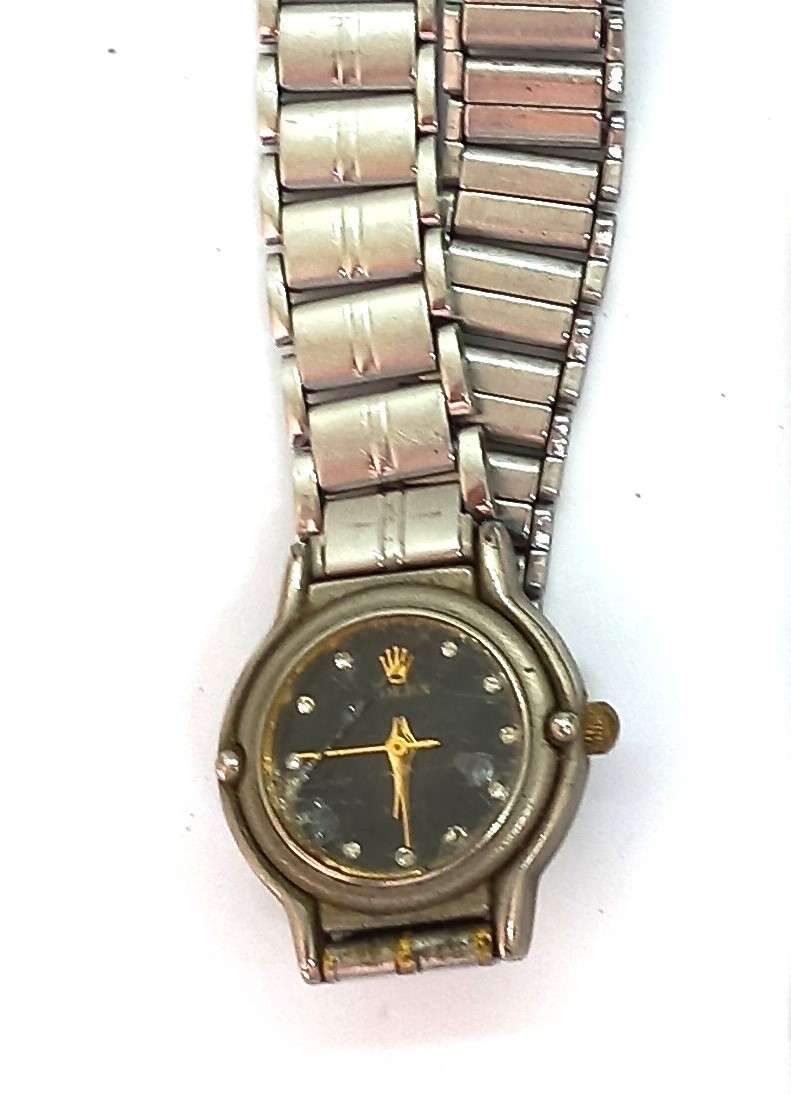 Watches Lot for spare parts  including a Rolex Watch(?)