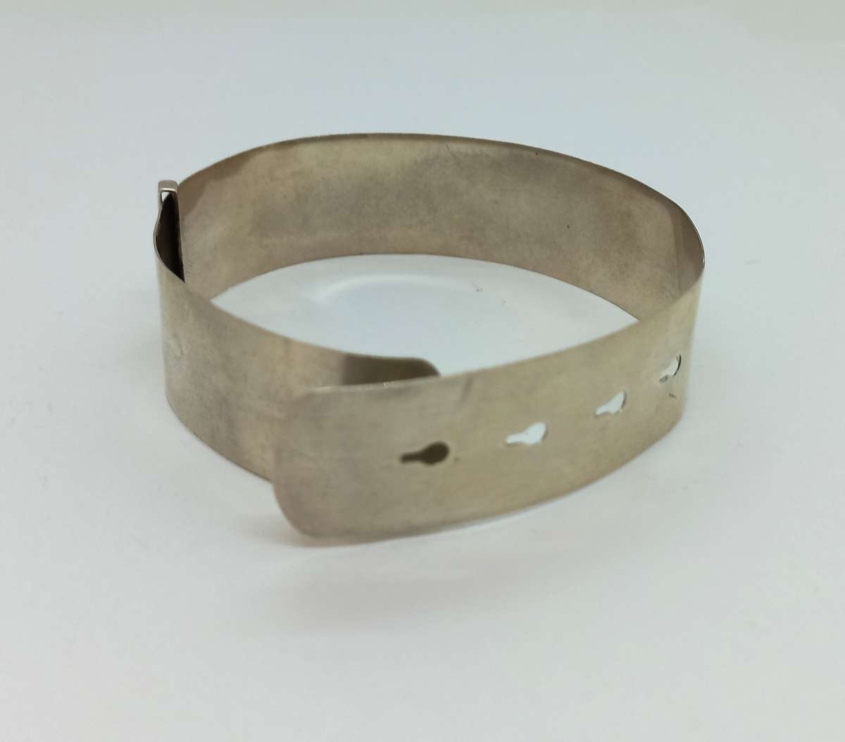 Wide Vintage Silver Cuff Bangle - 14.5g