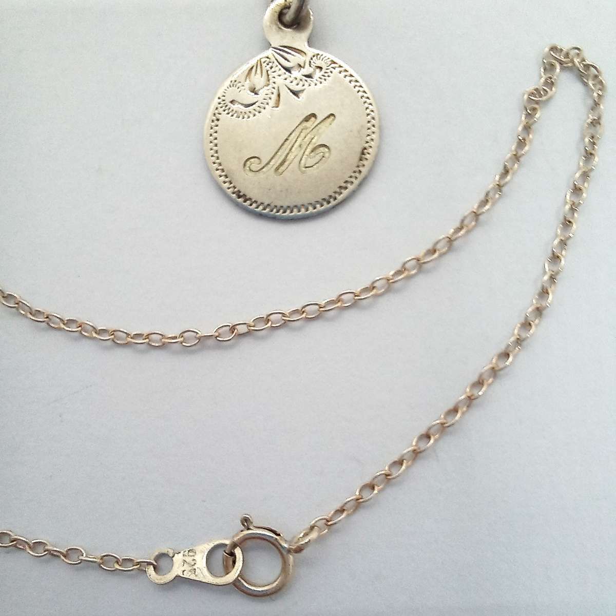 Sterling Silver Medallion Necklace  M