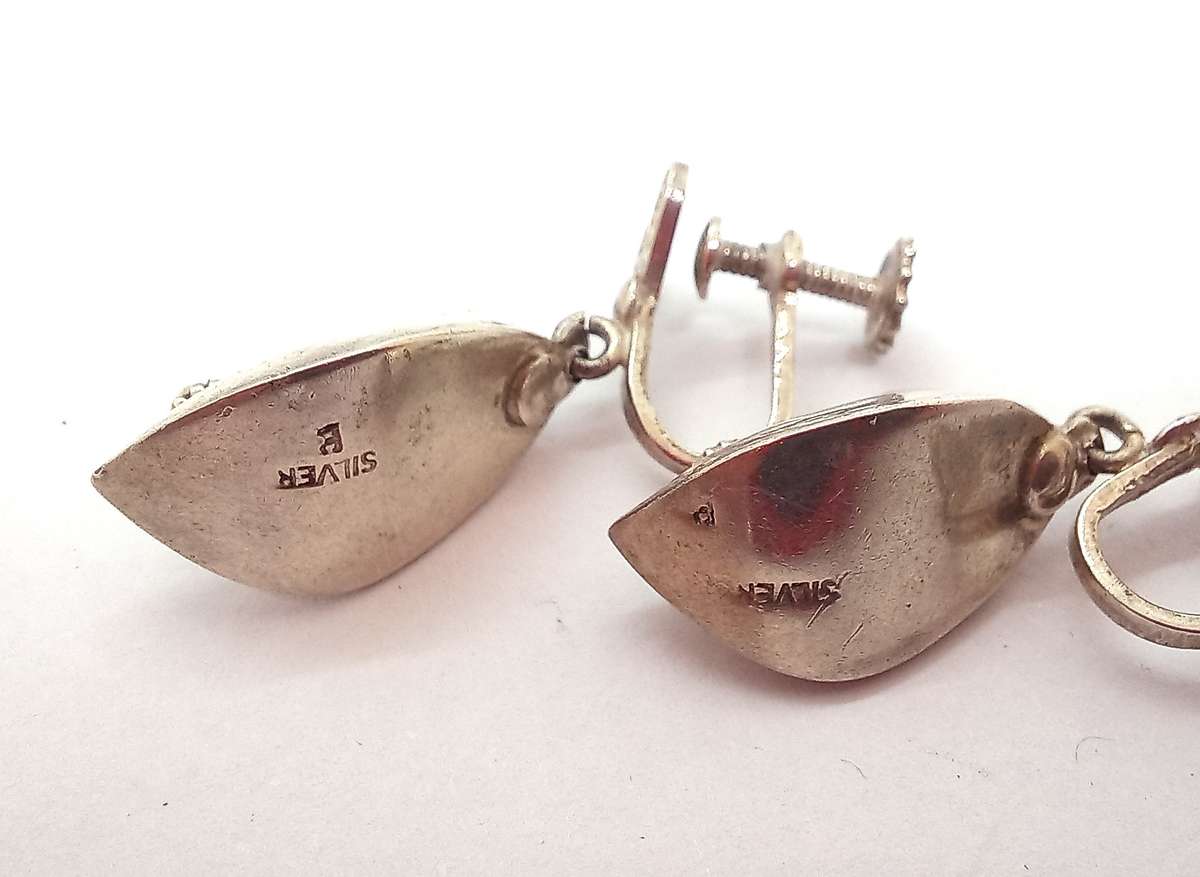 Silver Dutch Shoe Earrings