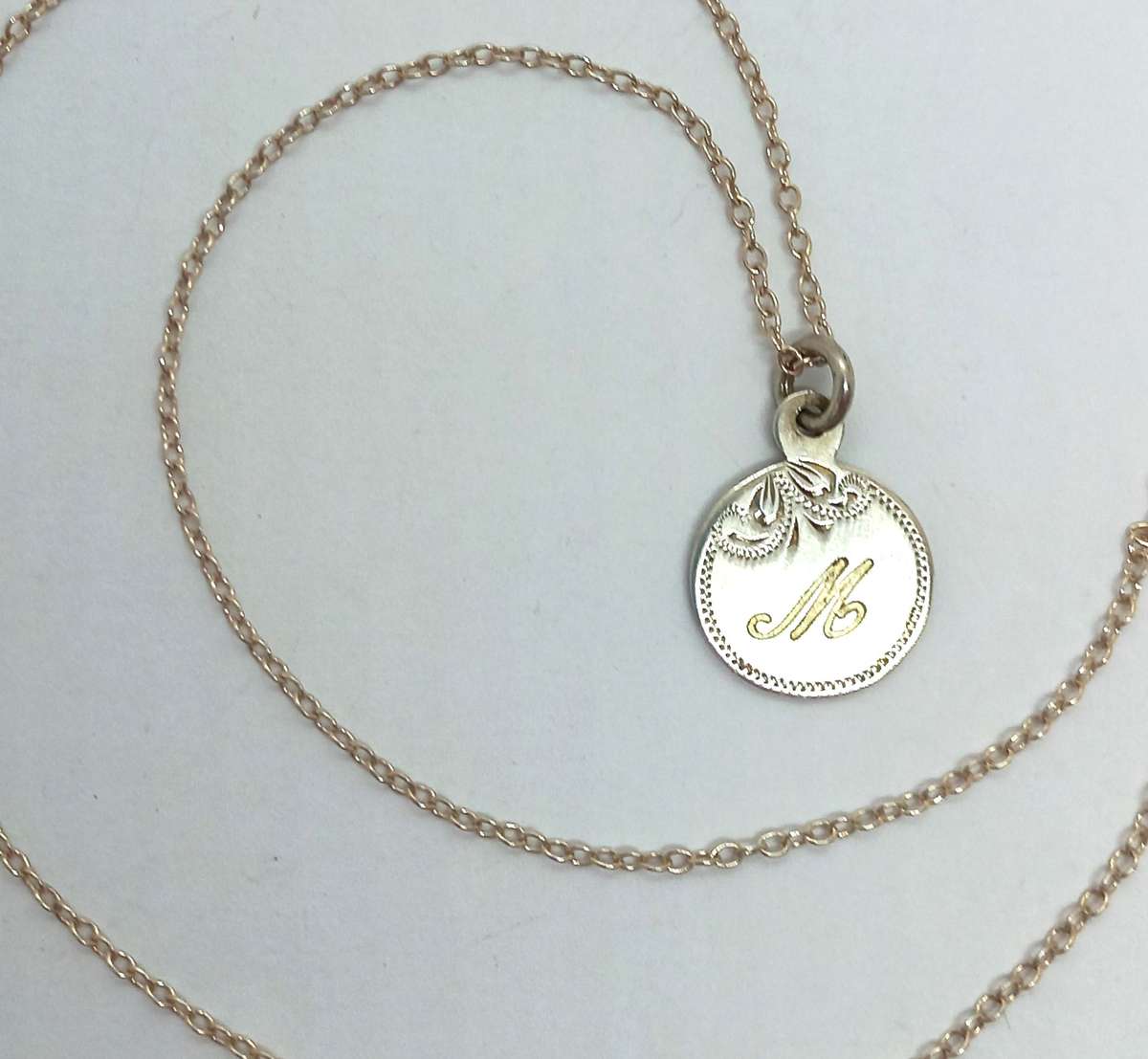 Sterling Silver Medallion Necklace  M