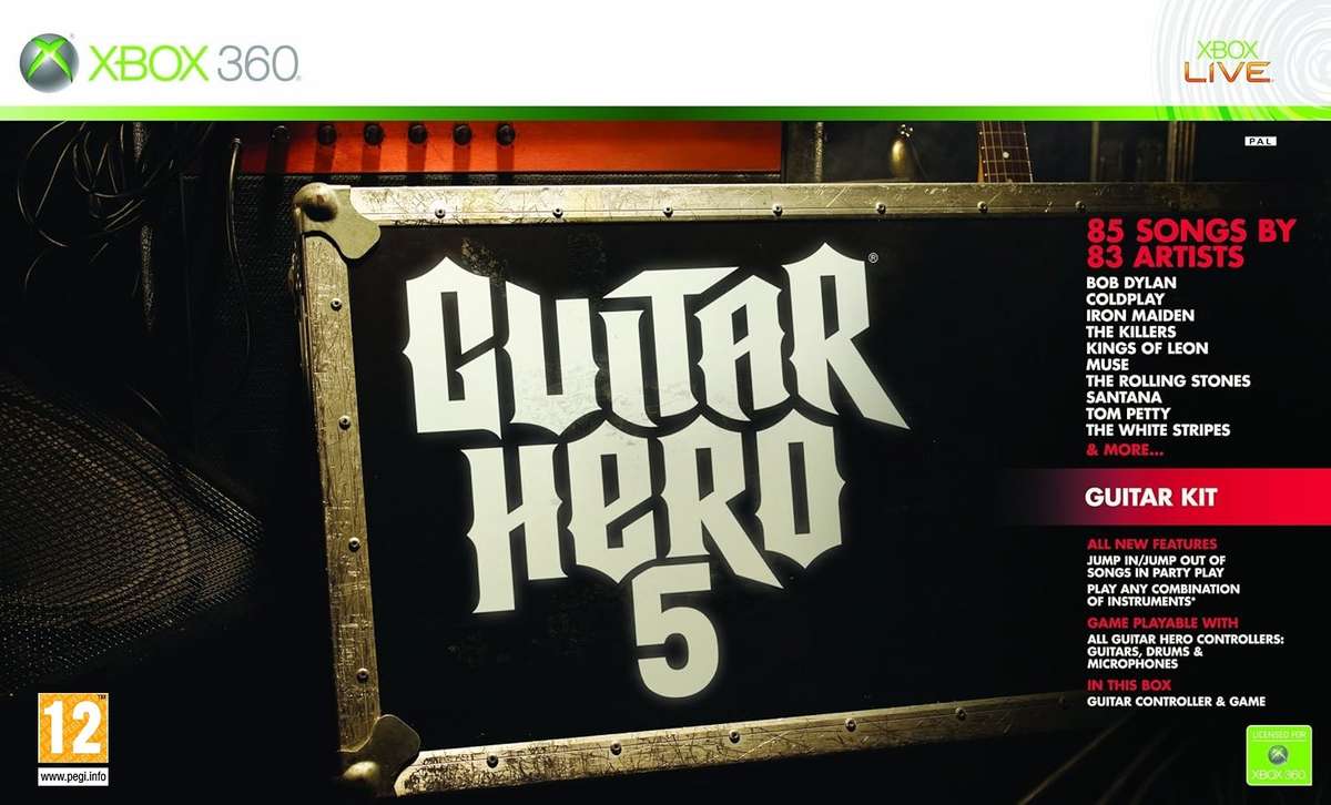 Xbox 360 Guitar Hero 5 Guitar Bundle / Boxed / Original Product