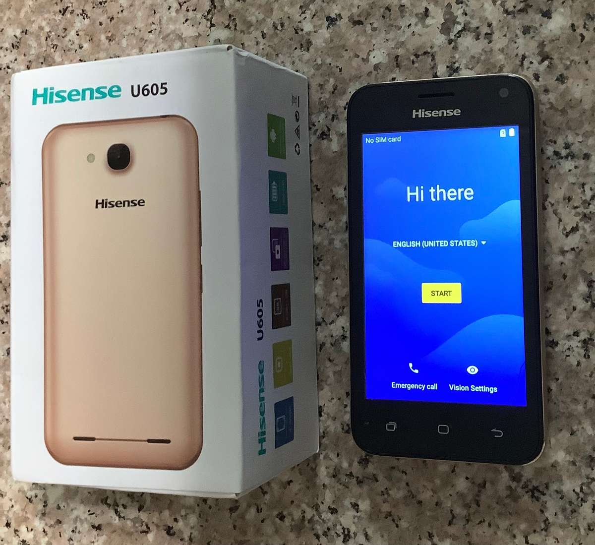 HISENSE U605 8GB VODACOM LOCKED GOLD.