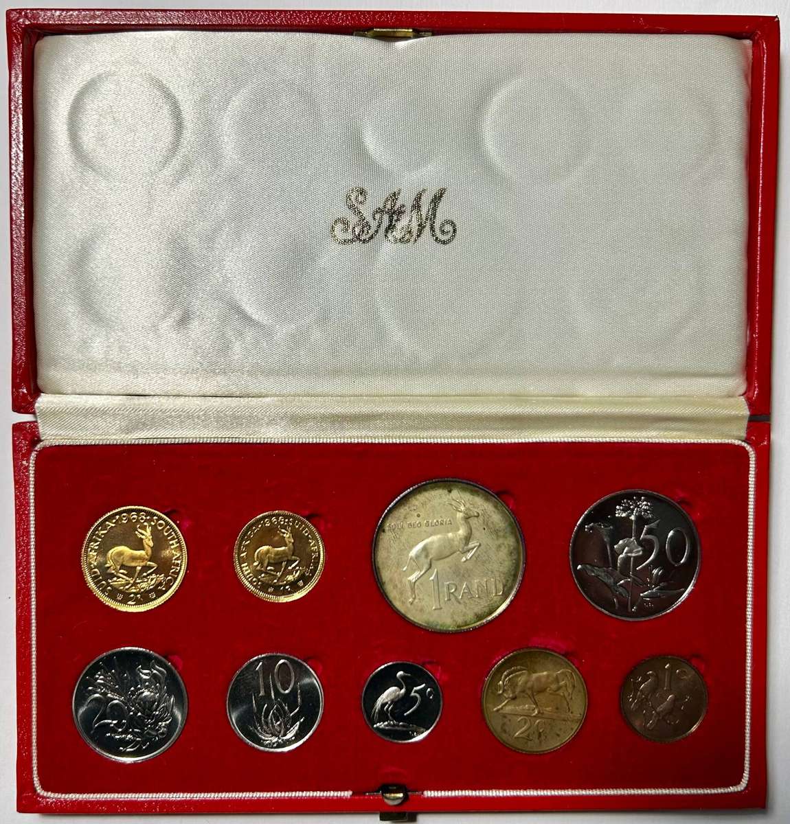  1968 SOUTH AFRICA LONG PROOF COIN SET 