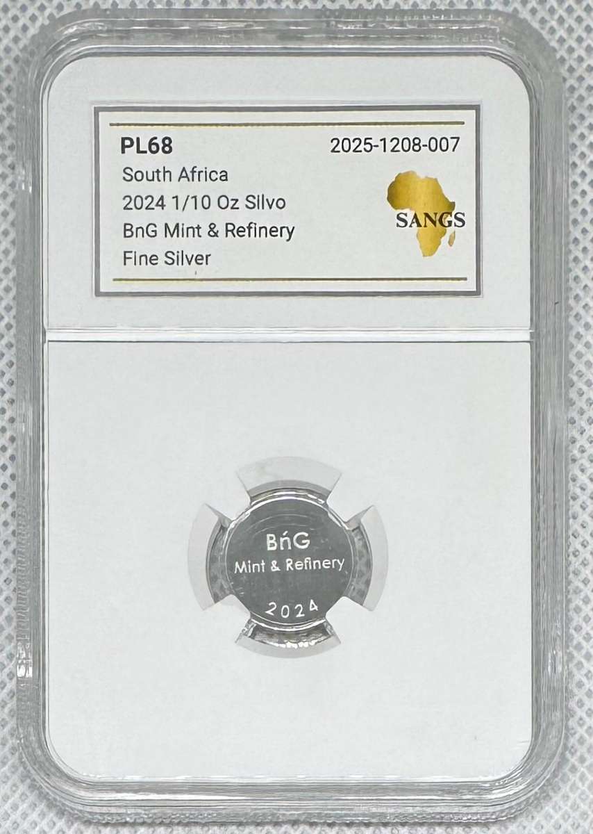 1/10oz SILVER 999.9 FINE - 1 SILVO 2024 - GRADED PL68 SANGS 2ND FINEST