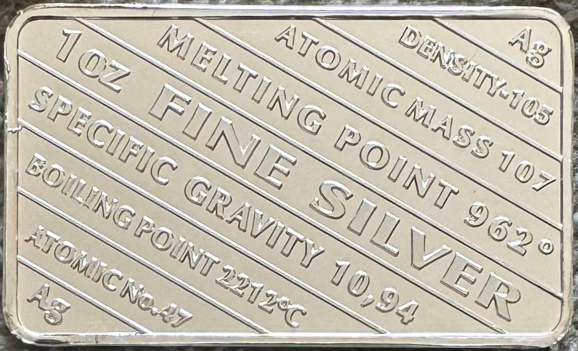 1oz PURE SILVER PROOF BAR *BITCOIN MINTED* BUCKS `n GEMS BAR + CERTIFICATE