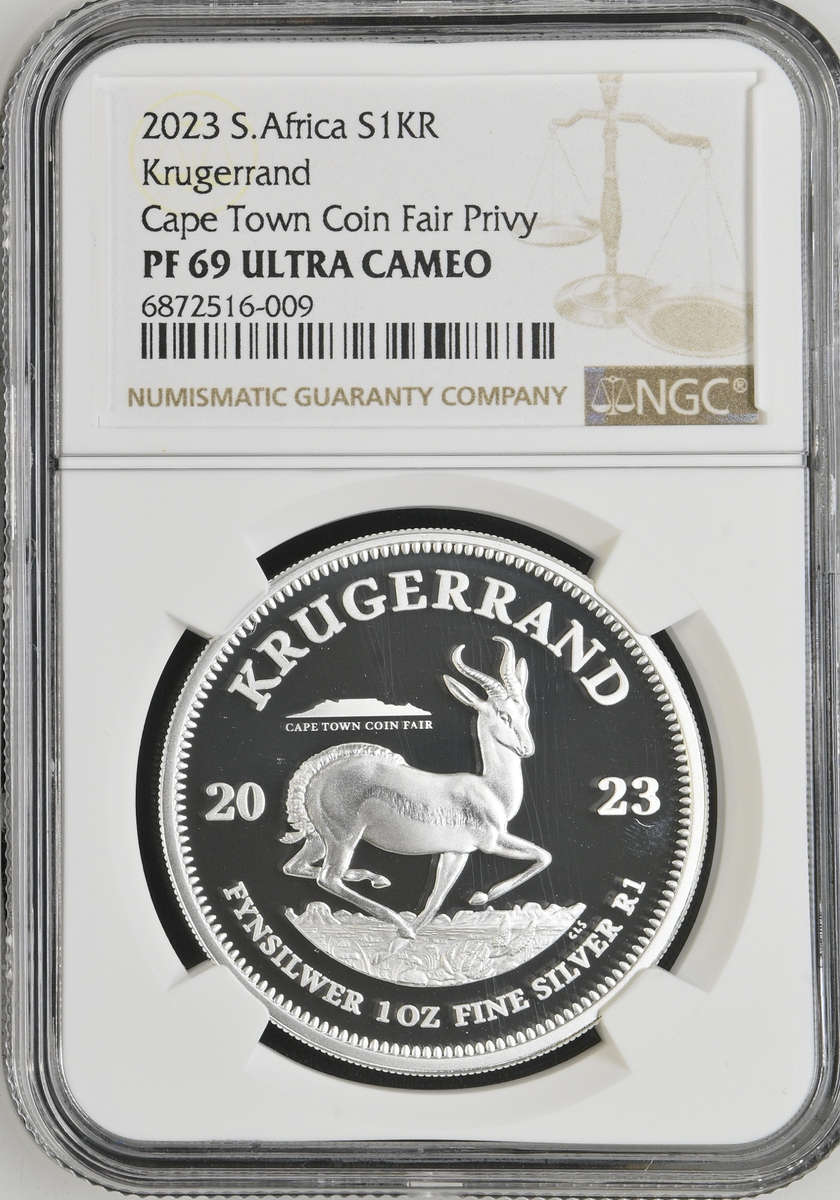 2023 Krugerrand Privy Mint Mark 1oz Fine Silver PF69 Ultra Cameo NGC 2nd Finest Grade