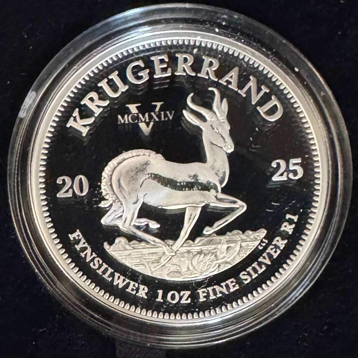 2025 KRUGERRAND 1oz SILVER PROOF - V DAY - LIMITED EDITION SAMINT AS ISSUED & CERTIFIED