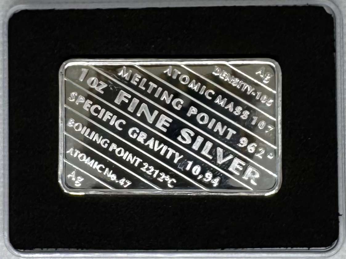1oz SILVER BAR - PERSONALIZED GIFT BARS & ROUNDS 999.9 PURE SILVER BnG MINT & REFINERY