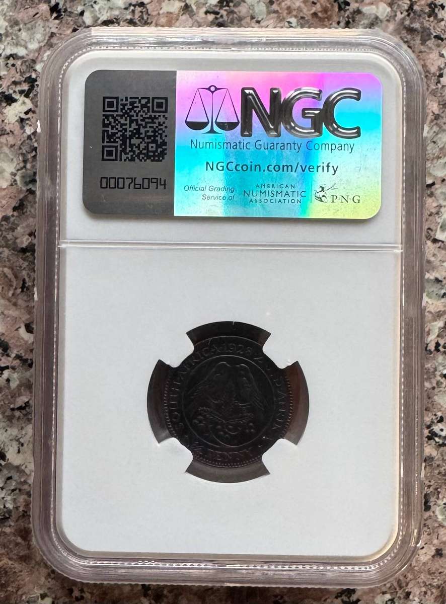 1928 UNION SA 1/4 PENNY - MS63BN - NGC GRADE