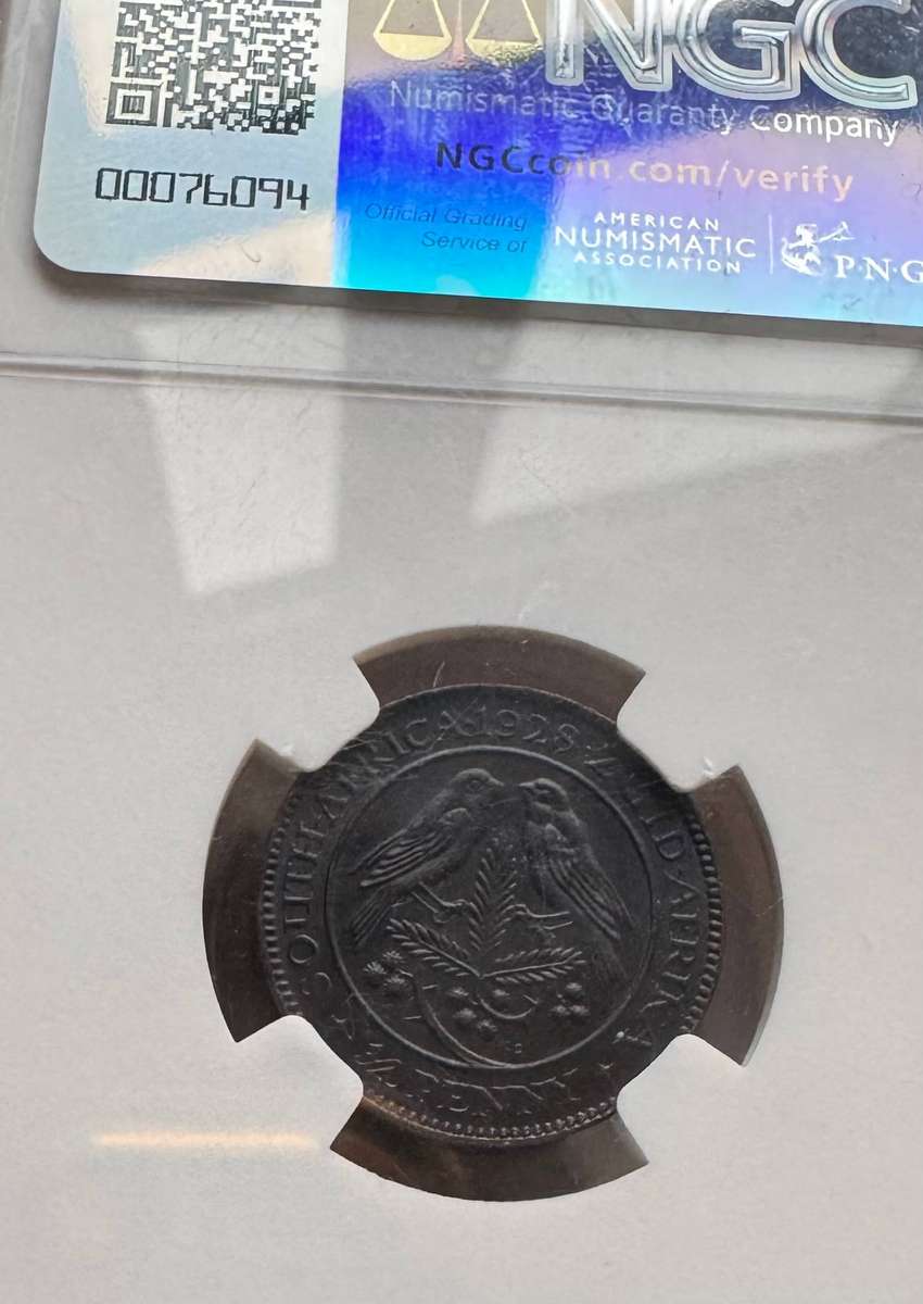 1928 UNION SA 1/4 PENNY - MS63BN - NGC GRADE