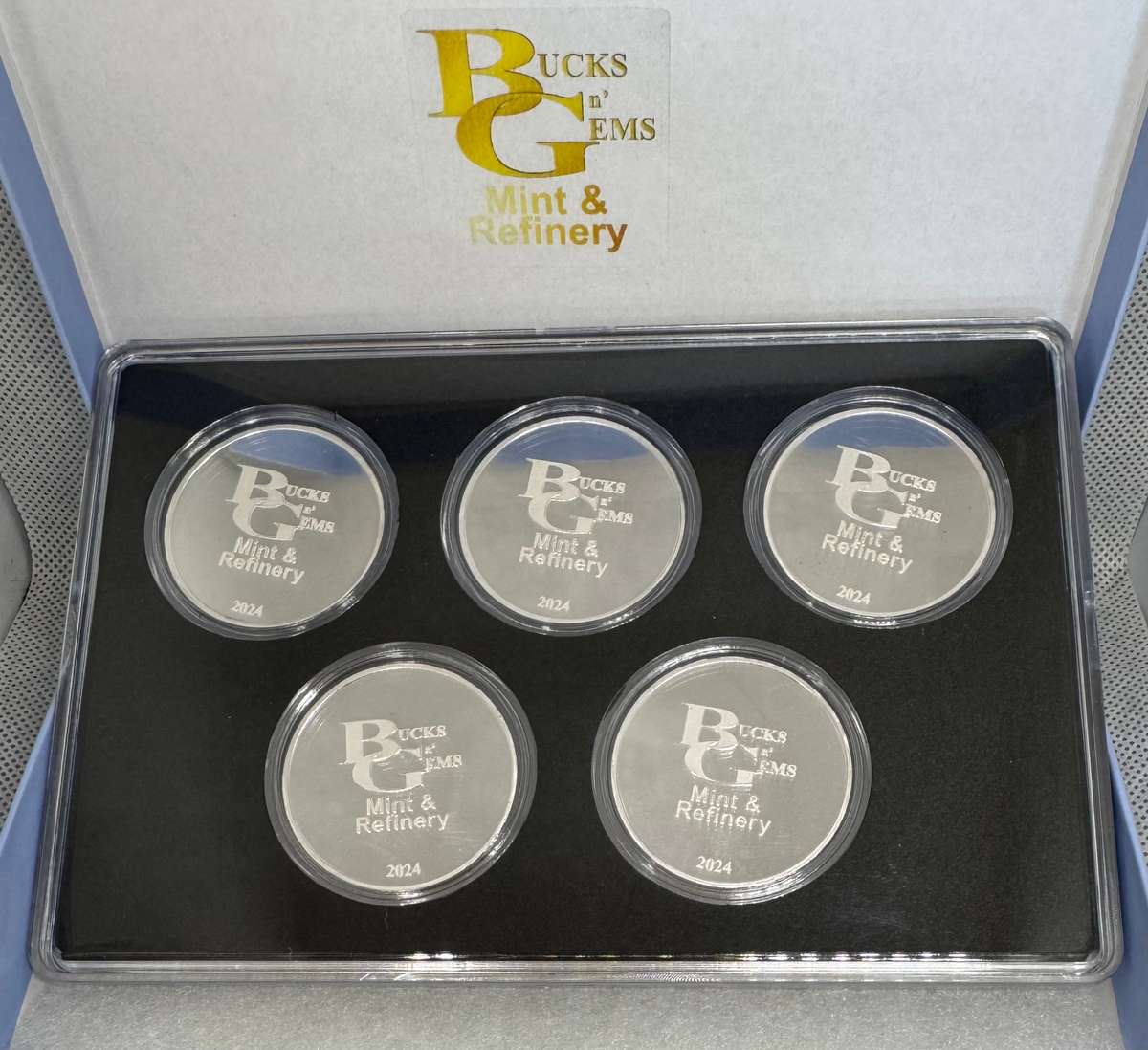 2024 NATURE SERIES OF SOUTH AFRICA "AFRICAN BIG 5 COIN SET " 1oz FINE 999.9 SILVER COLORIZED BULLION