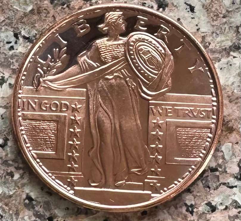 1oz COPPER ROUNDS 999.9 PURE - U.S.A EAGLES *LIBERTY* 2 TYPES