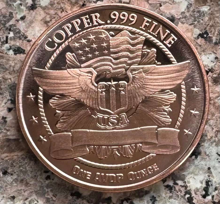 1oz COPPER ROUNDS 999.9 PURE - U.S.A EAGLES *LIBERTY* 2 TYPES