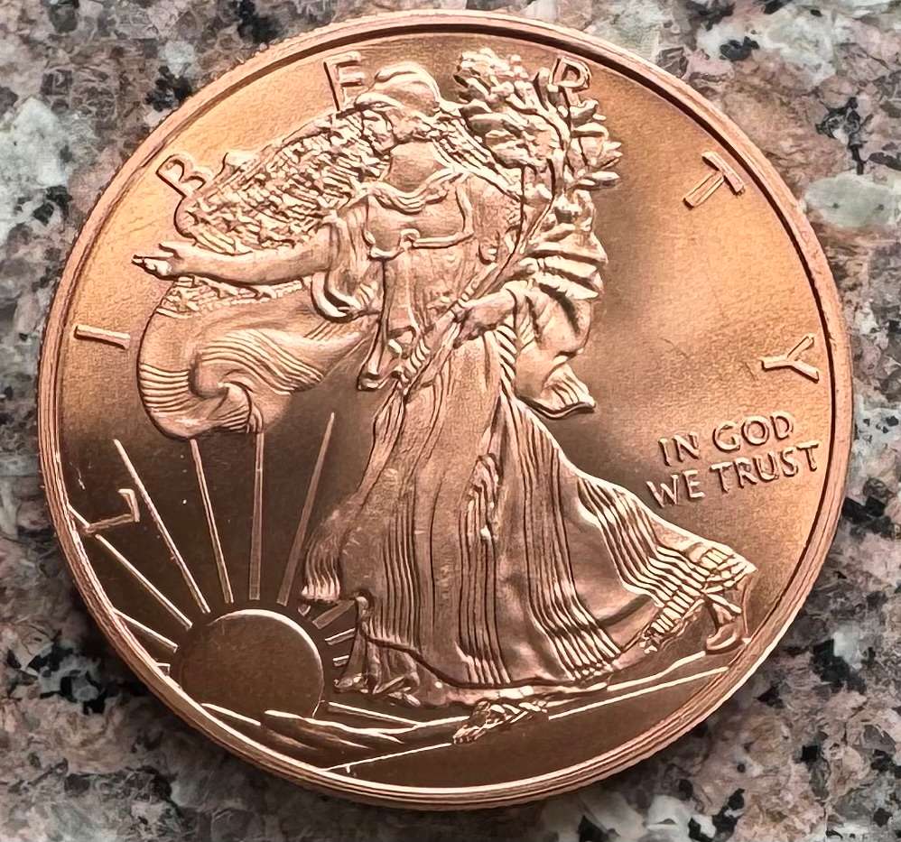 1oz COPPER ROUNDS 999.9 PURE - U.S.A EAGLES *LIBERTY* 2 TYPES