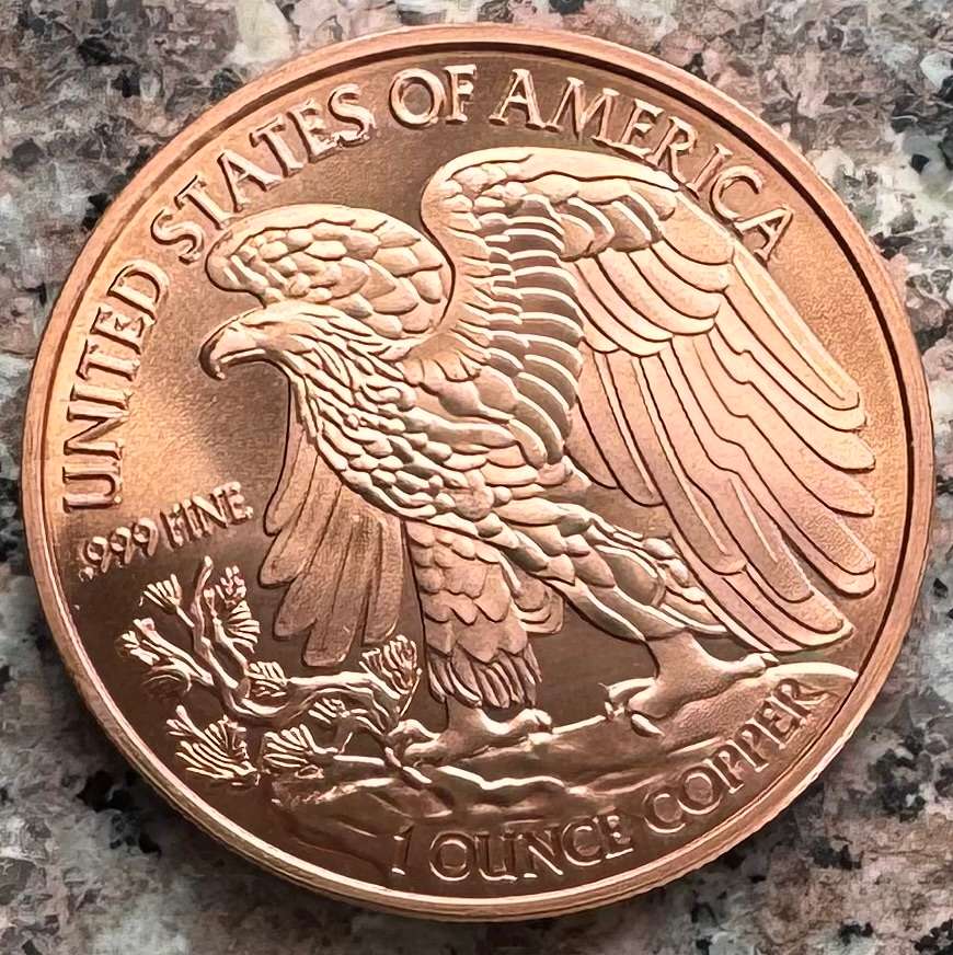 1oz COPPER ROUNDS 999.9 PURE - U.S.A EAGLES *LIBERTY* 2 TYPES