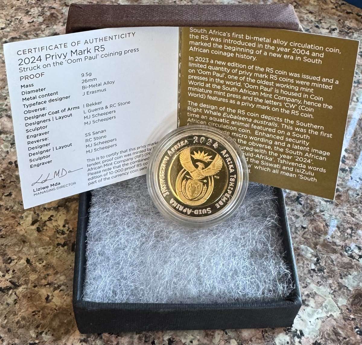 2024 RSA OOM PAUL R5 - IN SAMINT BOX AND CERTIFICATE