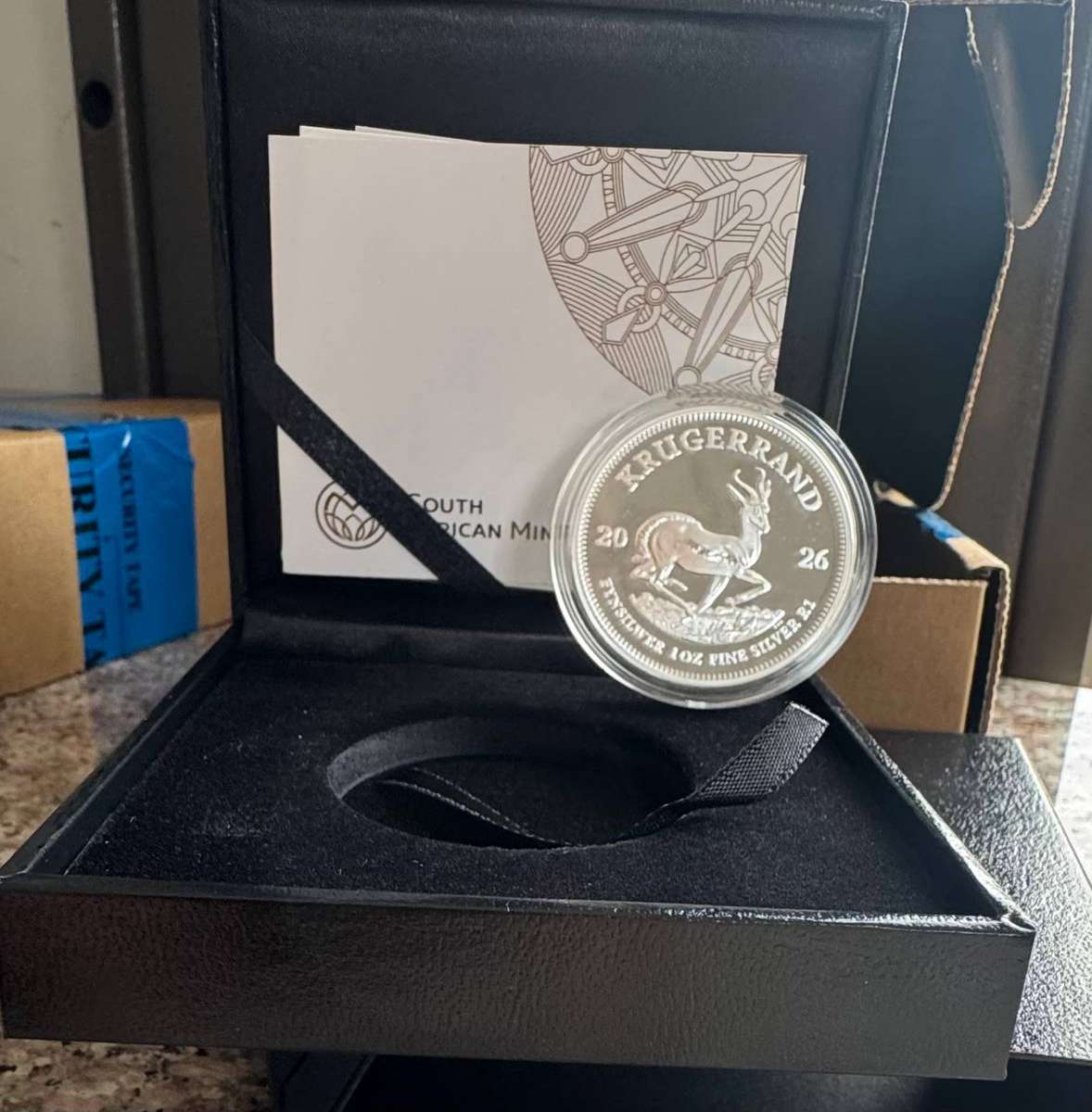 2026 KRUGERRAND 1oz SILVER PROOF - SAMINT AS ISSUED & CERTIFIED