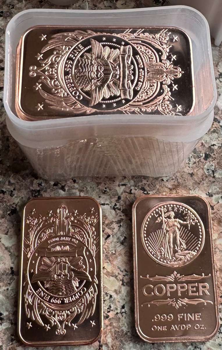 1oz 999.9 FINE COPPER BARS - USA MINT