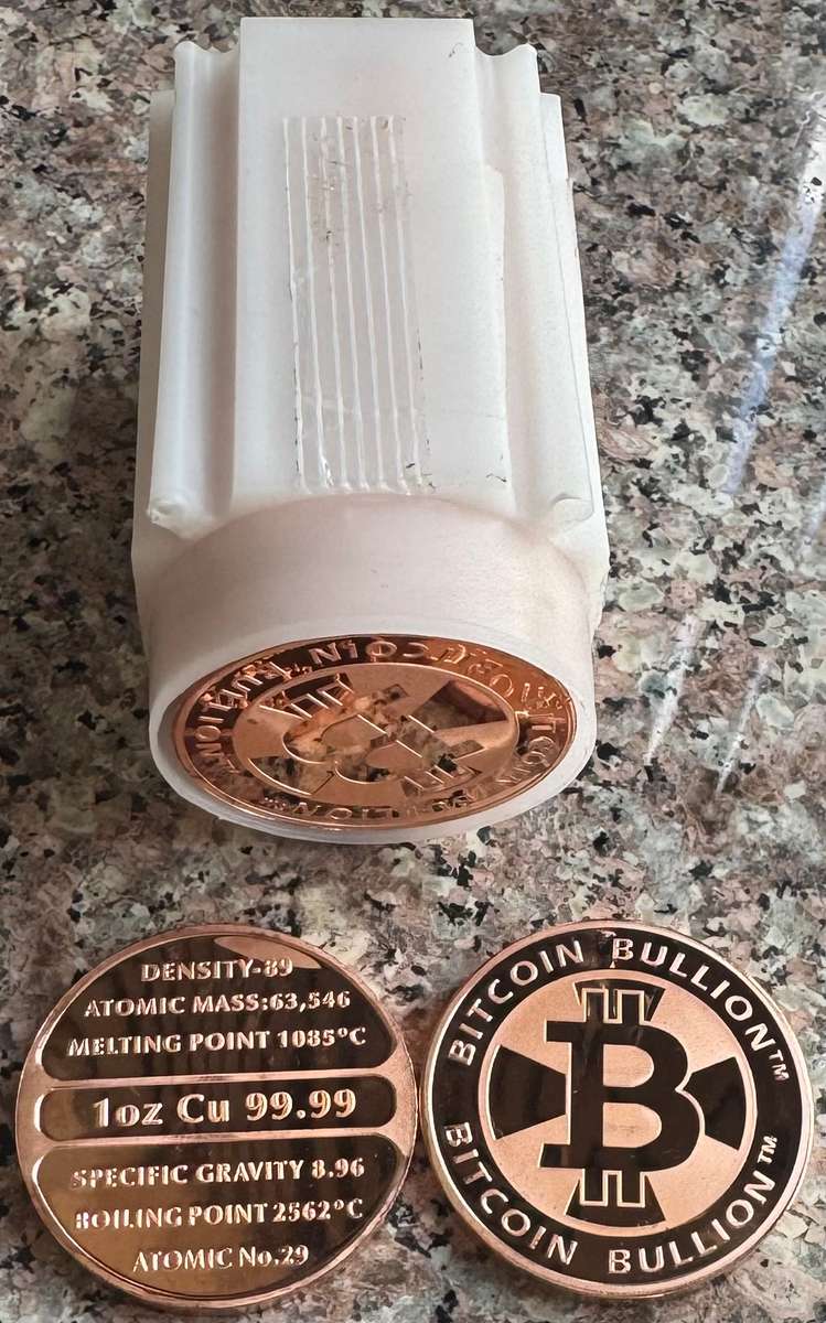 1oz COPPER ROUNDS 999.9 PURE - BITCOIN