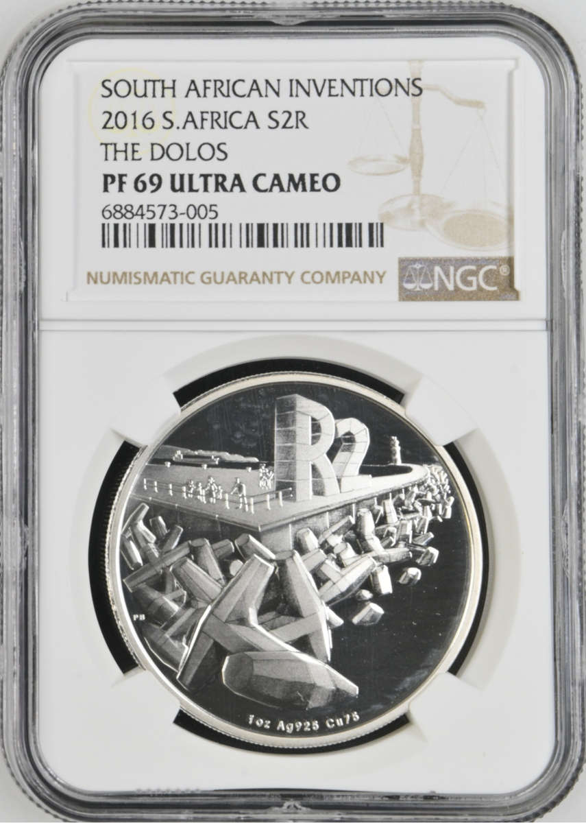 2016 SA S2R - THE DOLOS SA INVENTIONS - 1oz SILVER - PF69 UC - NGC
