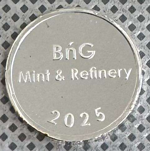 1/10oz 3.11gr SILVER 999.9 FINE - 1 SILVO 2025 - BULK TUBE OF 10's - CERTIFICATE INCLUDED