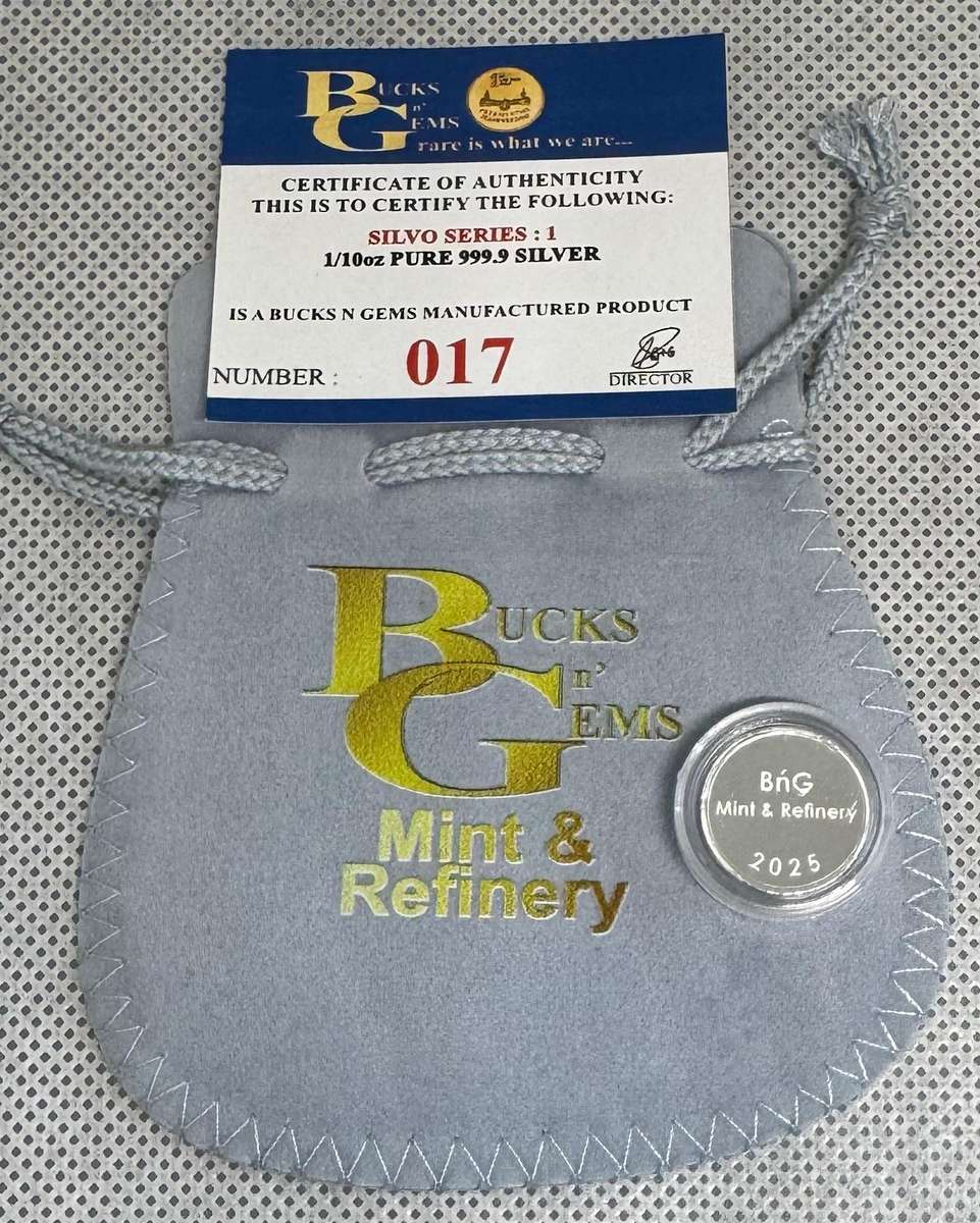 1/10oz 3.11gr SILVER 999.9 FINE - 1 SILVO 2025- CERTIFIED & MINT BAG