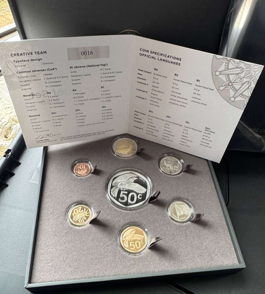 2026 NEW RELEASE PROOF SET + 1oz SILVER 50c *KNYSNA TURACO* IN SAMINT BOXES AS ISSUED