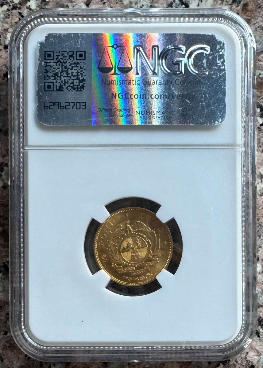 1892 ZAR 1/2 POND DOUBLE SHAFT * MS64* NGC GRADED 3RD HIGHEST - ONLY 2 IN MS66 & 3 IN MS65