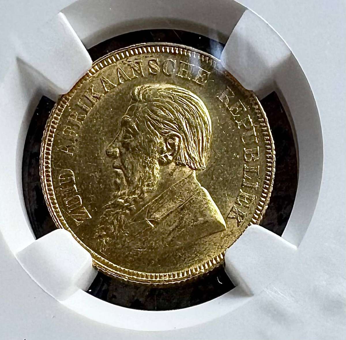 1893 ZAR 1 FULL POND *MS62* NGC GRADED RARETY 4TH FINEST