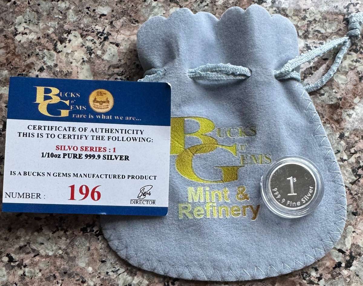 1/10oz SILVER 999.9 FINE - 1 SILVO 2026 - CERTIFIED & MINT BAG