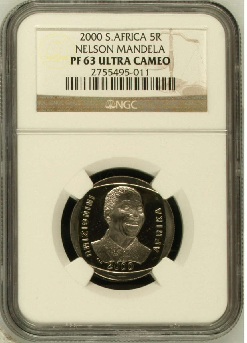 2000 MANDELA R5 COIN - PF63 - NGC GRADE