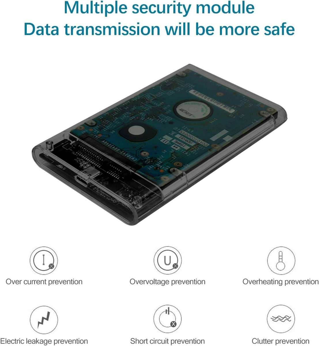 2.5-Inch SATA HDD SSD Enclosure USB 3.0 Tool-Free External Case
