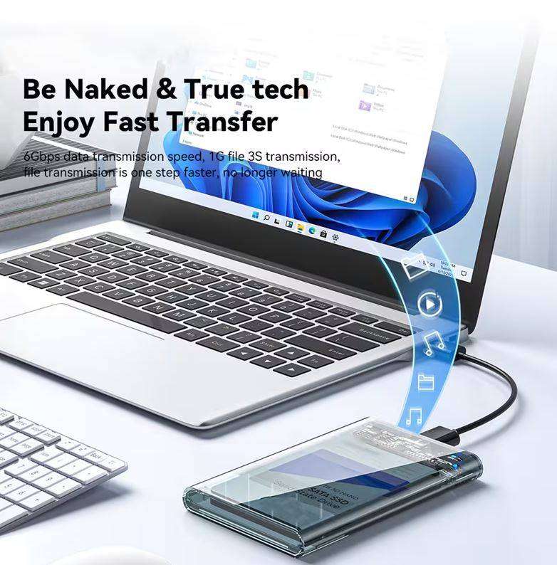 USB 3.0 2.5-Inch SATA HDD SSD External Hard Drive Enclosure