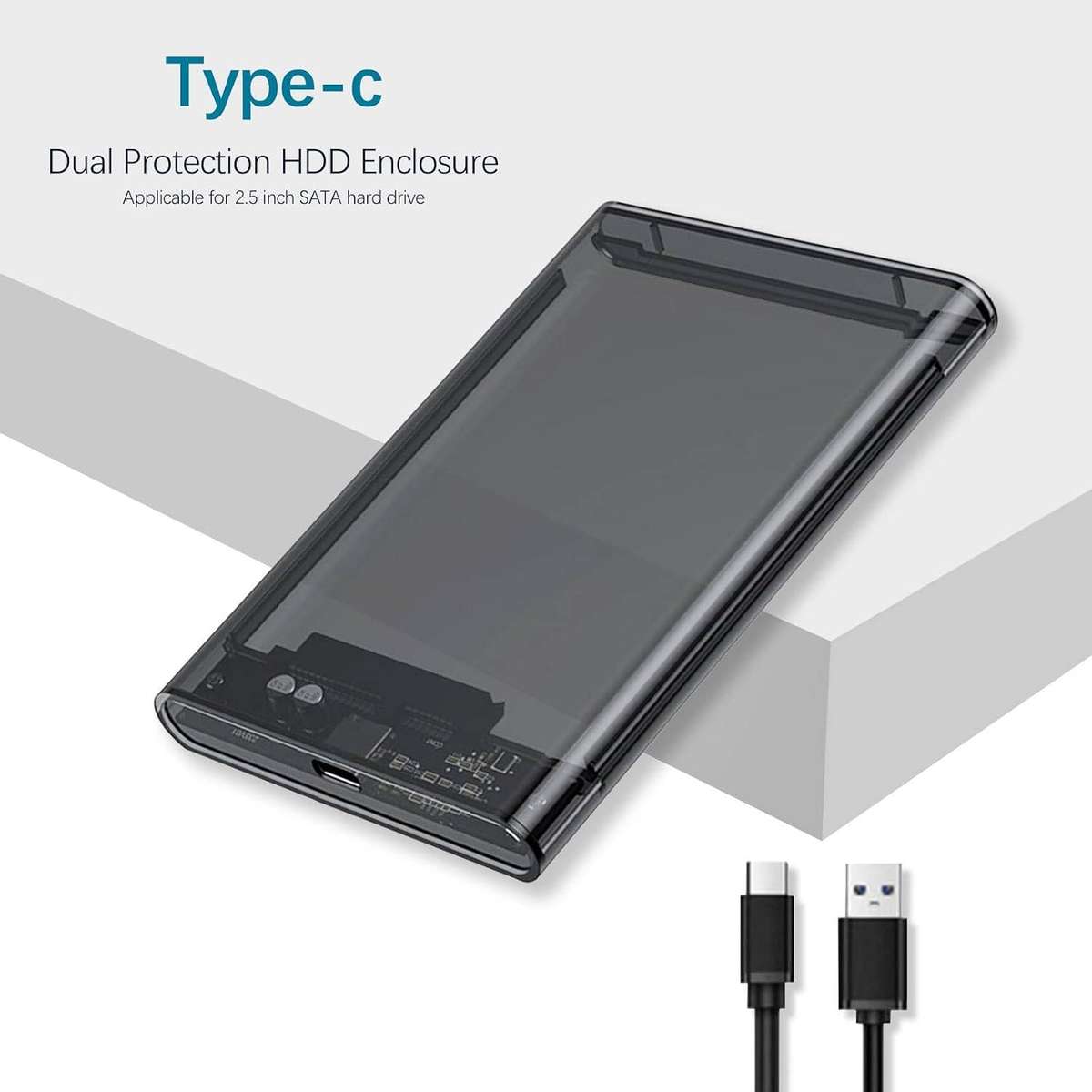 2.5-Inch SATA HDD SSD Enclosure USB 3.0 Tool-Free External Case