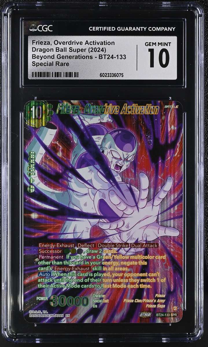 Dragon Ball Super - Frieza, Overdrive Activation - BT24-133 Special Rare - Graded - CGC 10 GEM