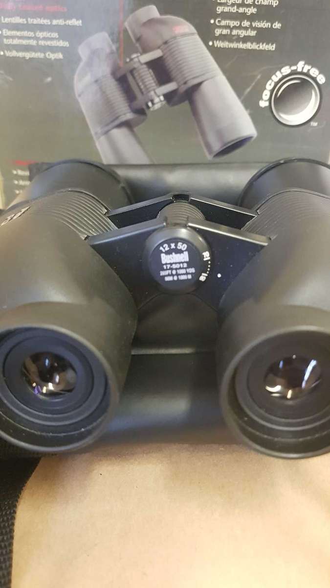 Bushnell Perma Focus 12x50 binoculars.