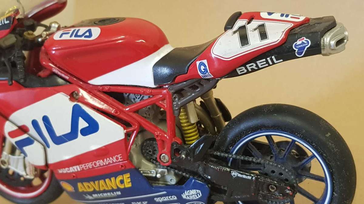 Toy racing motorcycle