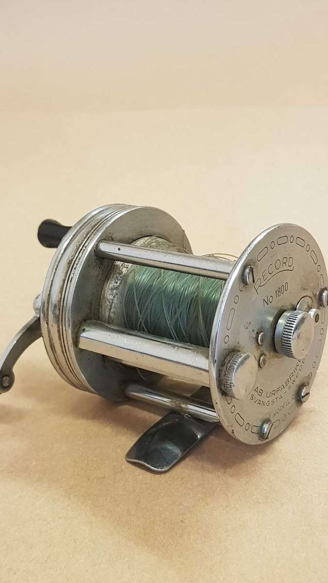 Record No 1800 fishing reel.  Made by ABU in Sweden.