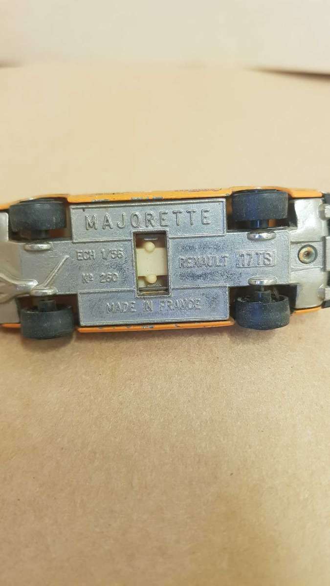 Die cast toy car. Majorette. Renault's 17TS. 1:56 scale. Made in France.