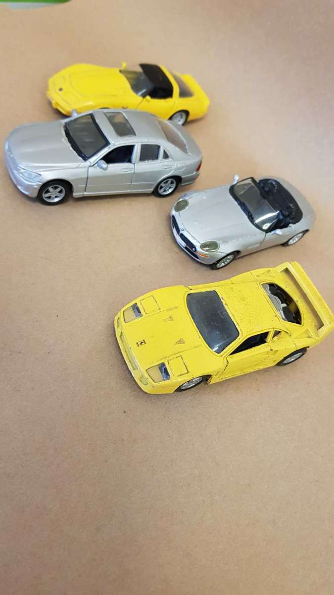 4 scale model Maisto cars. 1/38 scale . Ferrari F40, Corvette, BMW Z8, Lexus IS300