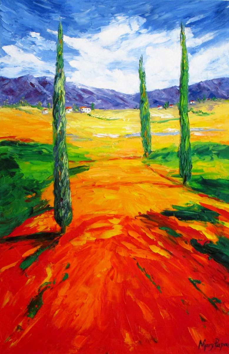 Country Scene, oil painting >>reduced<<