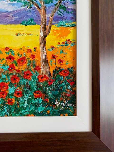 A Field of Poppies, framed oil Painting