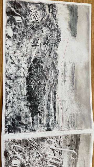Zeno Landscape 1 and 2, William Kentridge Invitation
